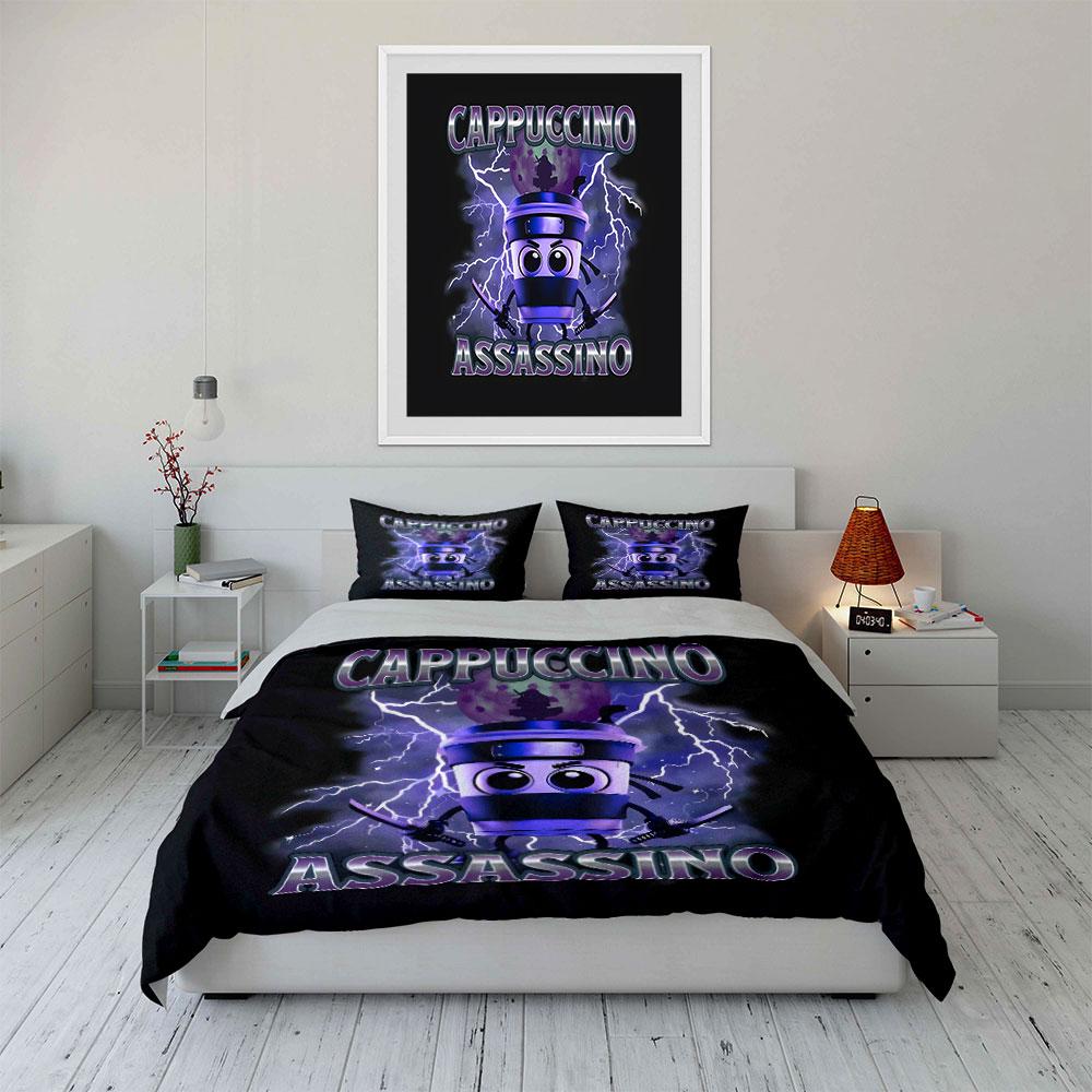 Cappuccino Ninja Decor Set Multiple Sizes Kid'S And Adults' Bedroom Exquisite 3Pc Bedding Set, Gift