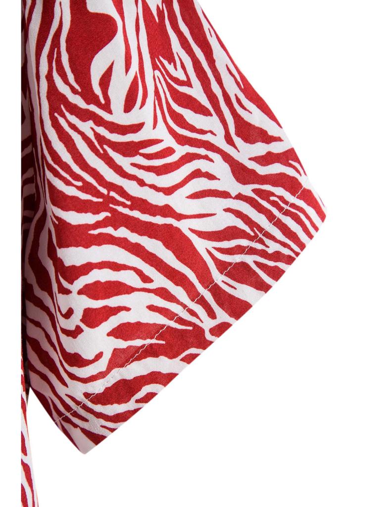 2025 Southeast Asia Men's Zebra Print Beach Shirt