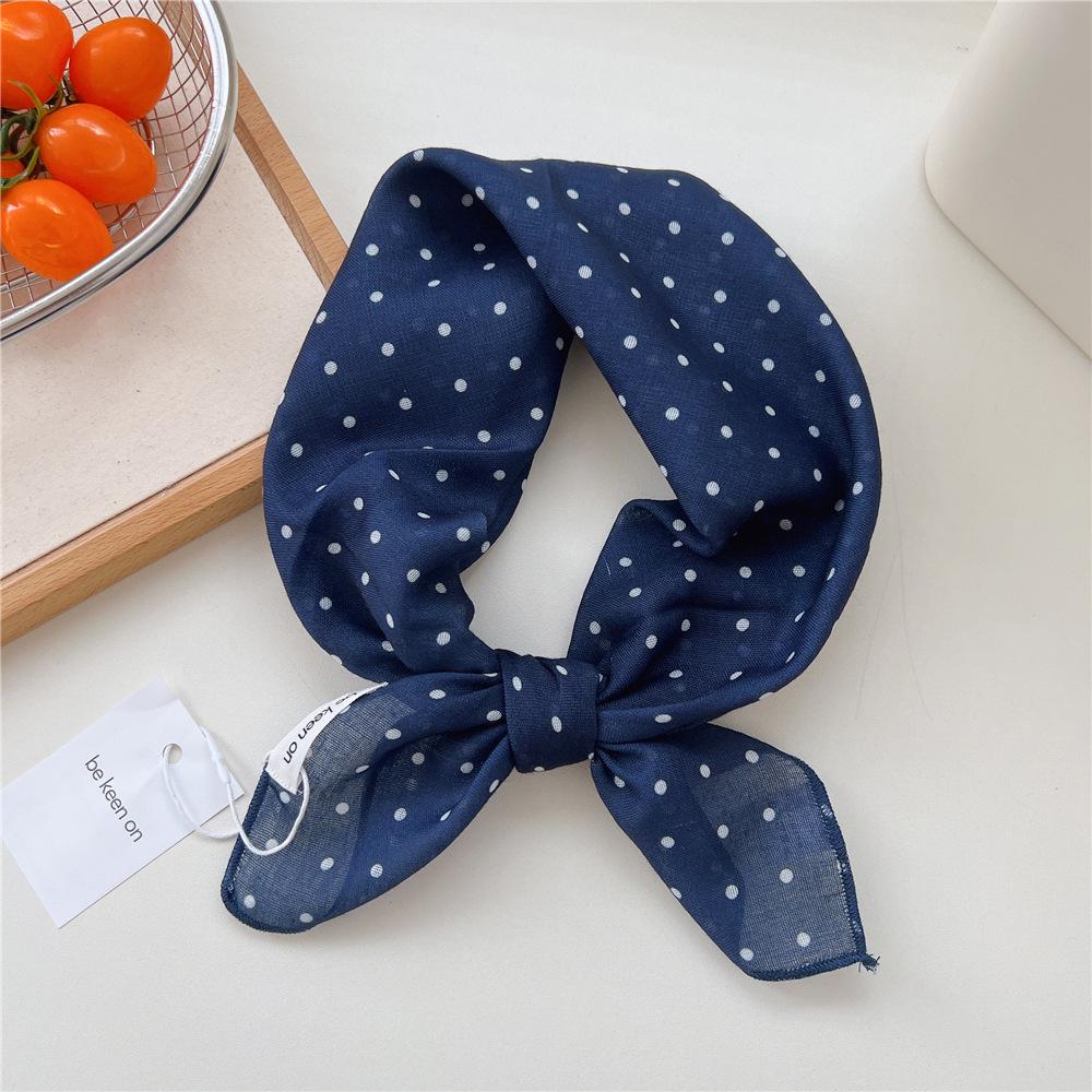 55 Floral Small Silk Scarf: Spring/Summer Korean Fashion Headscarf, Decorative Hairband, Paisley Neckerchief