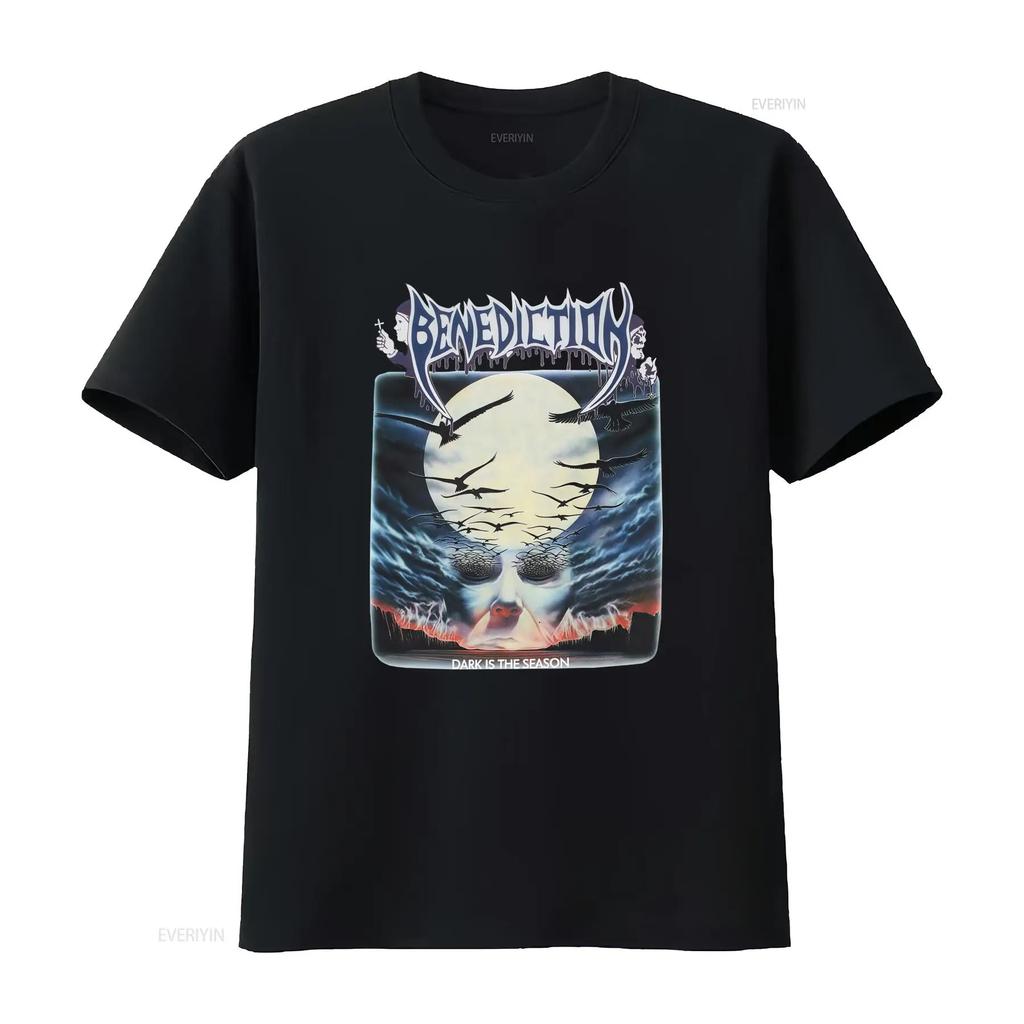 New Benediction Band Dark Is The Season T Shirt For Fans S 5XL BI04204 Vintage Washed Comfortable Top For Everyday Wear