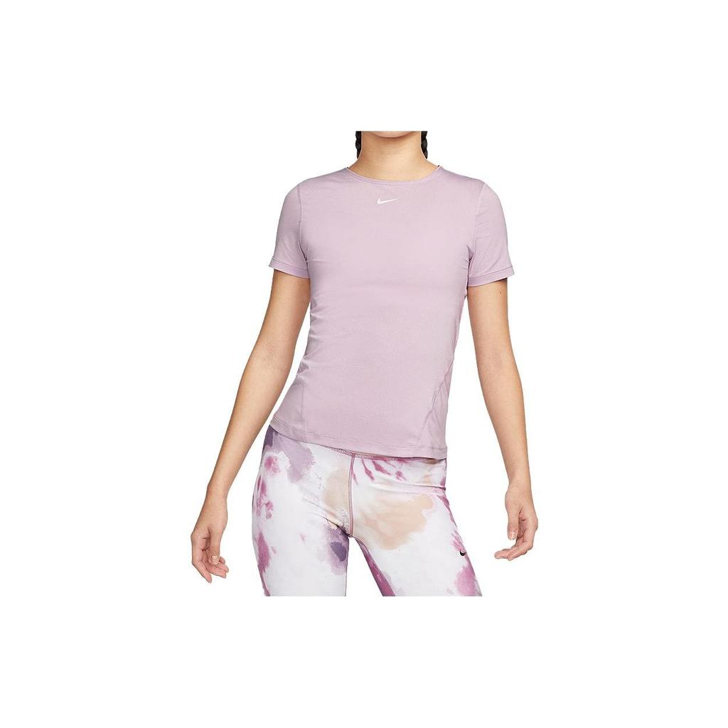 Nike Round Neck Logo Print Breathable Slim Fit Training Sports Casual Short Sleeve T-Shirt Women T-Shirt Purple CZ6490-576