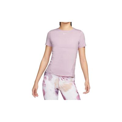 Round Neck Logo Print Breathable Slim Fit Training Sports Casual Short Sleeve T-Shirt Women T-Shirt Purple CZ6490-576