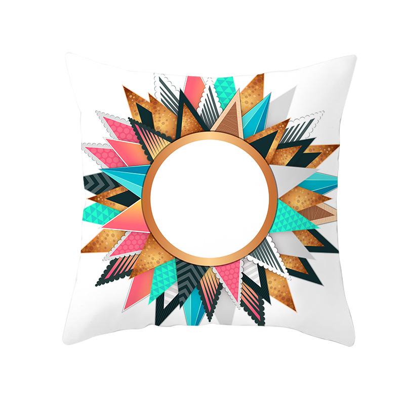 Household Products Colorful Printed Geometric Mirror Space Pillow Case Cushion Waist Pillow Case