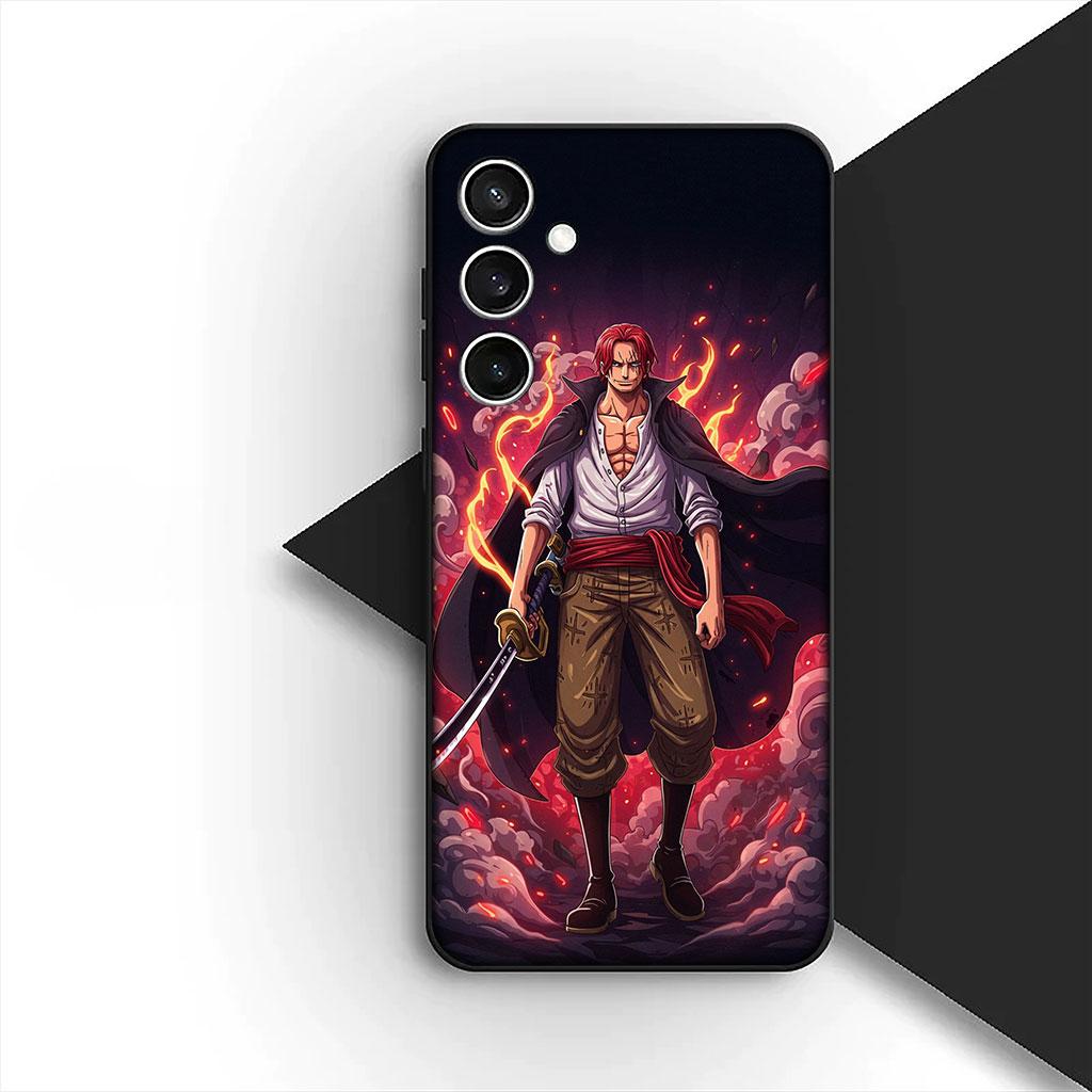 Phone Cover for Motorola Moto G86 G57 E14 E15 G14 G34 G35 G84 G24 A54 G15 Power E22 Soft Case Shanks Red Hair One Pieces Luffy