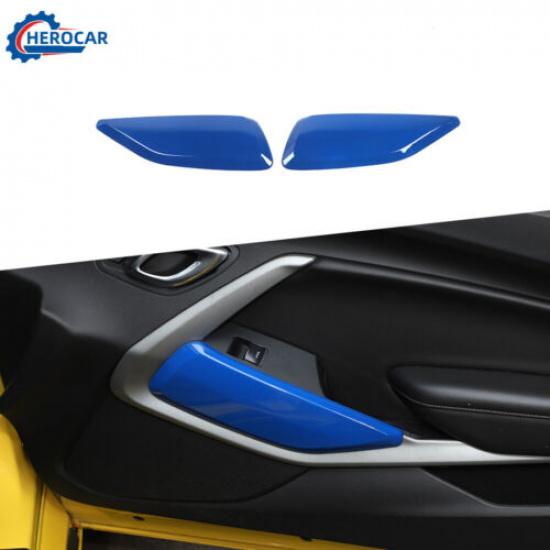

Blue Car Door Panel Trim Decorative Cover Accessories For Chevrolet Camaro 2016+