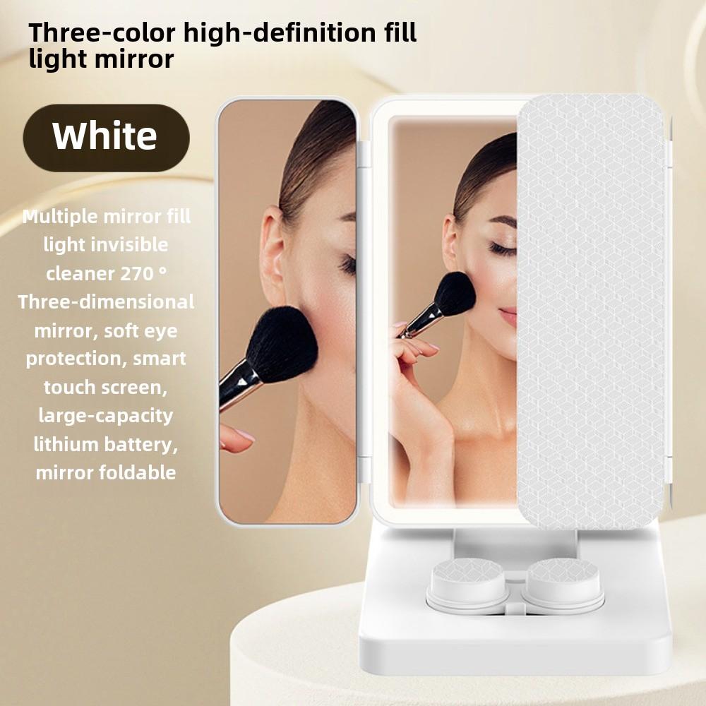 Folding Fill Light Makeup Mirror with Light Rechargeable LED Vanity Mirror