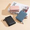 RFID Blocking Trifold Wallet Men Women Anti Theft PU Leather Short Wallet Large Capacity Card Holder Zipper Coin Purse