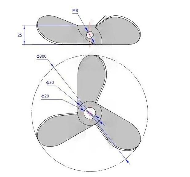 1PC stainless steel mixer blade type