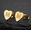 2025 Women's Retro Stainless Steel Alphabet Stud Earrings: Geometric & Simple Design
