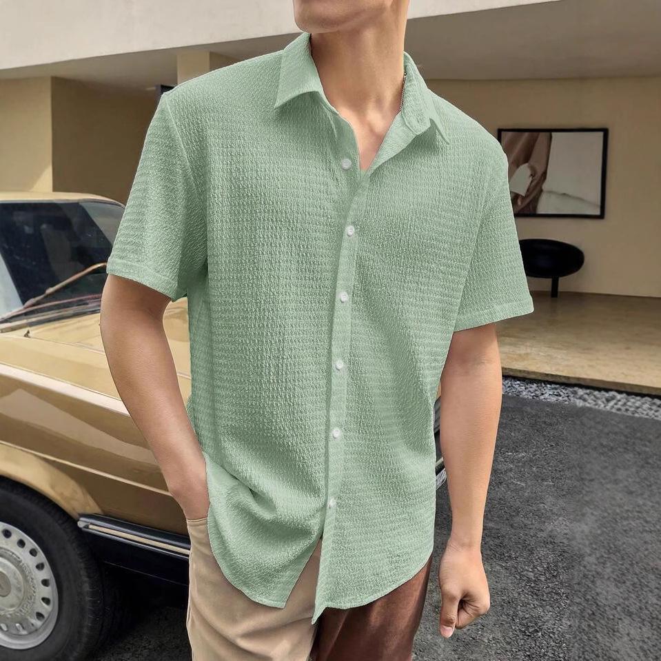 Men's short-sleeved commuter shirt casual out wish men