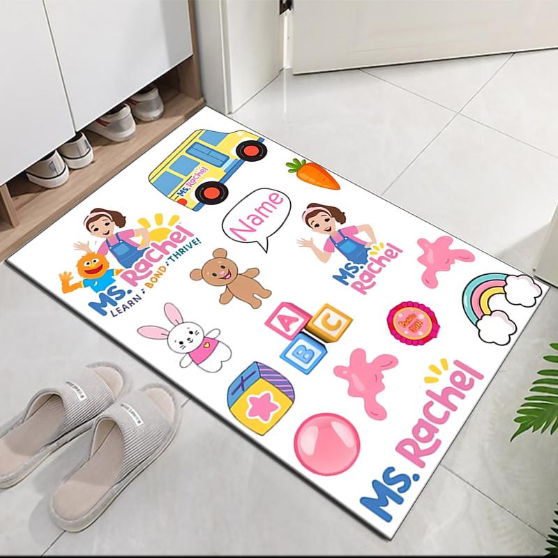 Custom Name Ms. Rachel Printed Carpet, for Office Chair Living Room Bedroom Kitchen Room Decor Gifts.