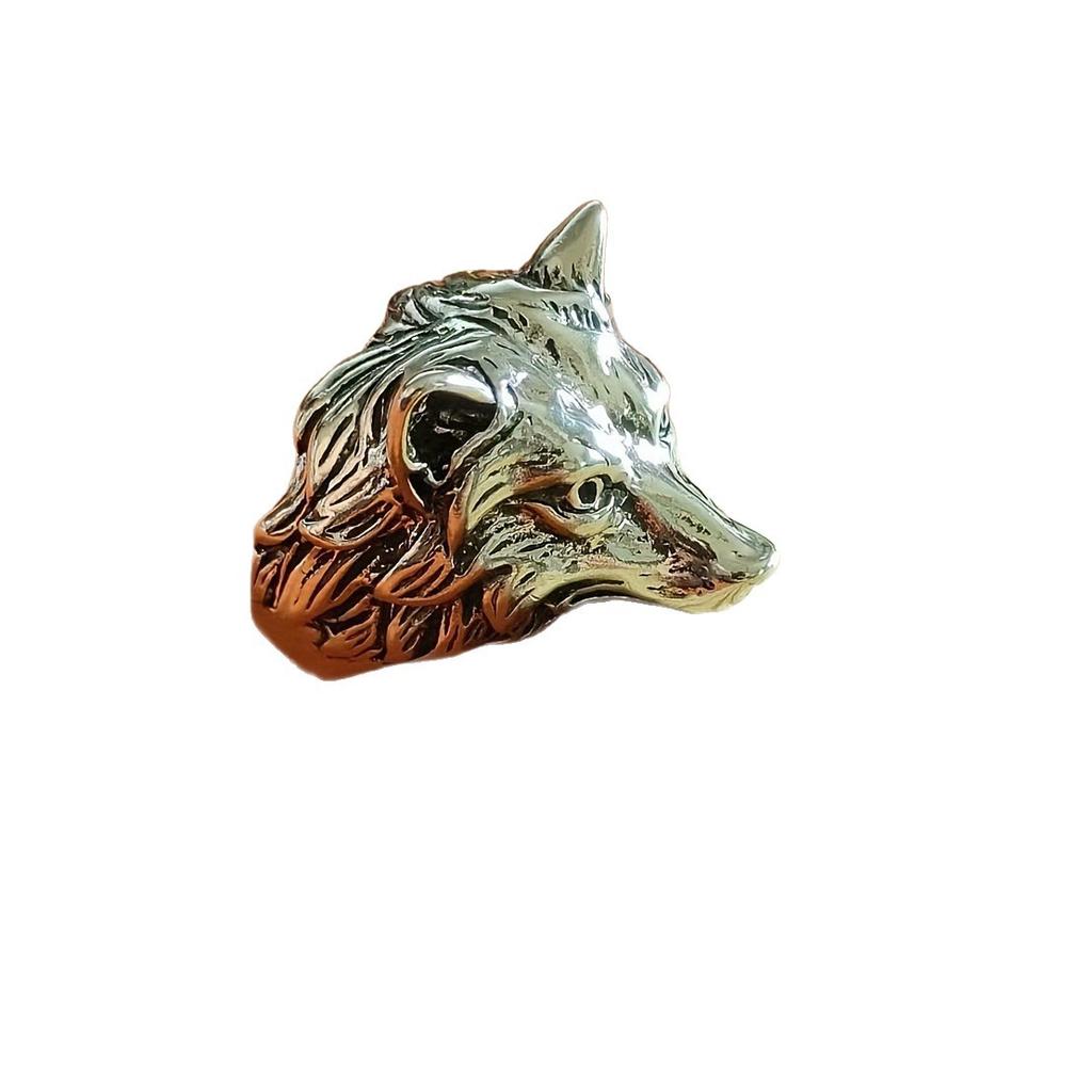 Ruhiger Wolfskopf Finger Herren Titan Sexy Stahlring, Modischer und Vintage Stil