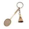 Accessories Badminton Keychain Metal Mini Badminton Racket Pendant  Athlete