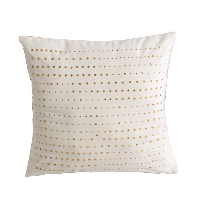 45x45cm50x50cm Light Luxury Dutch Velvet Gold Starry Hot Diamond Pillowcase Sofa Cushion Cover Home Decoration 6645₽