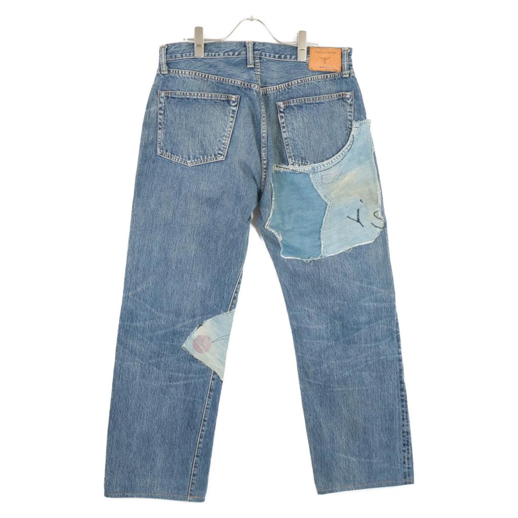 Yohji Yamamoto XSPOTTED HORSE CRAFT Patchwork Knopfleiste Jeanshose/ Hosen 36 blauGebraucht