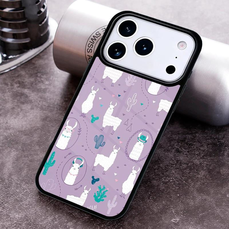 Animal Lama Llama Alpacas Phone Case For iPhone 17 16 15 14 13 12 11 Pro Max Plus 17Air Soft Silicone Cover