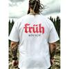 Herren T-Shirt Schwarz Frueh Kolsch Logo Print Freizeitkleidung Für Outdoor-Veranstaltungen Und Täglichen Gebrauch, Große Größen