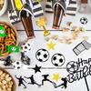 28 STÜCKE Fußball Kuchen Topper Fußballspieler Kuchen Dekorationen für Fußball Geburtstagsparty Sport Partyzubehör