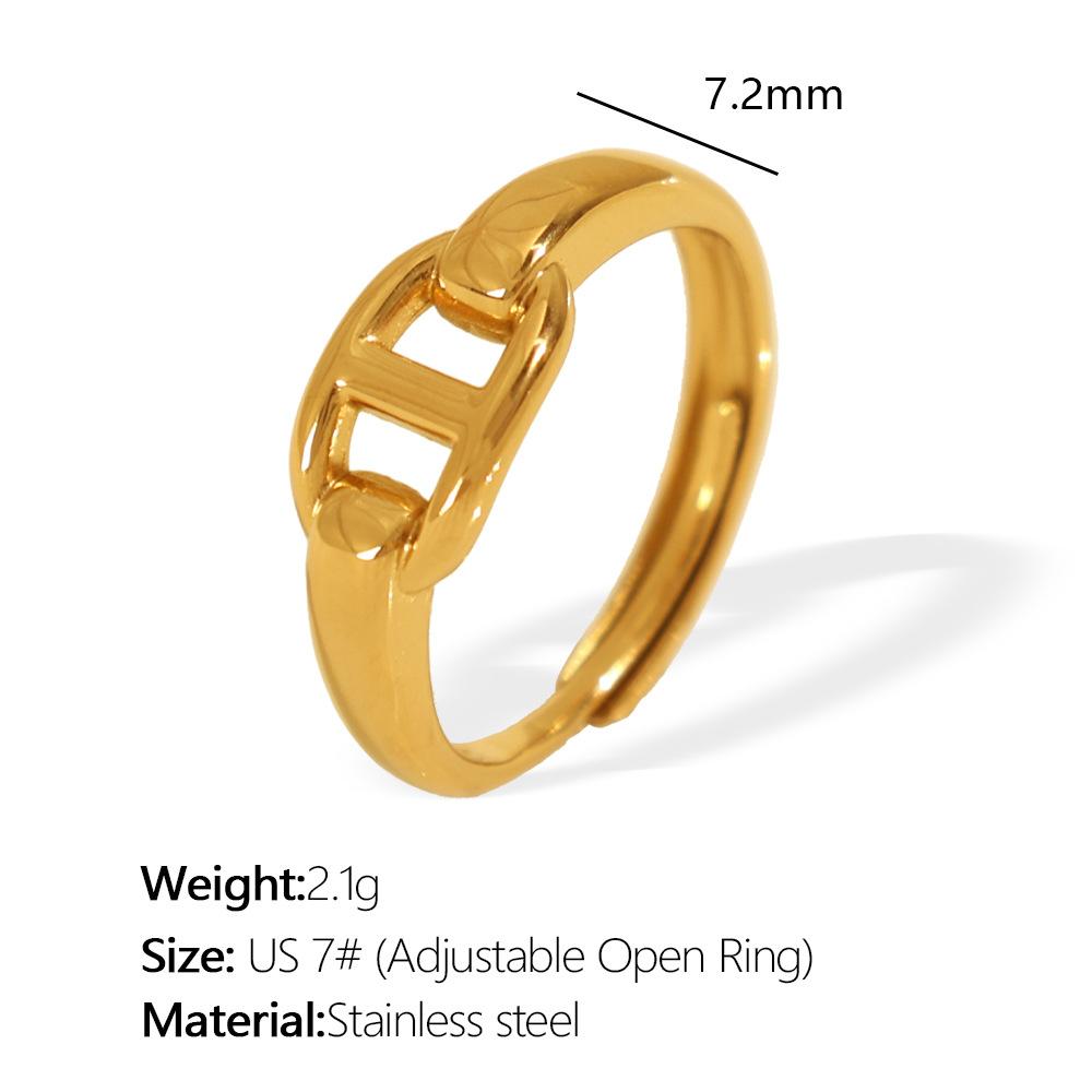 Minimalist style ring Personality ring Niche geometric line Index finger ring