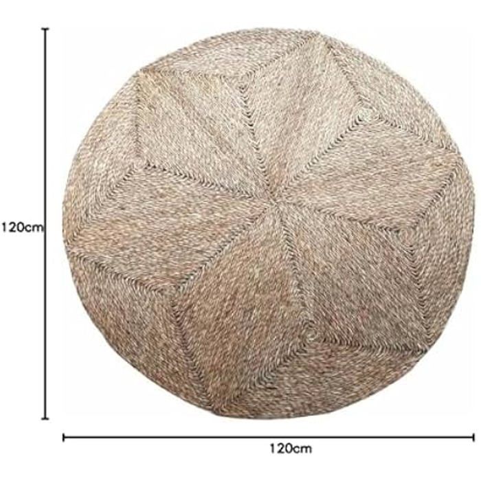 Covor - DKD Home Decor - Standard - Rotund - 120 cm - Sintetic - Natural