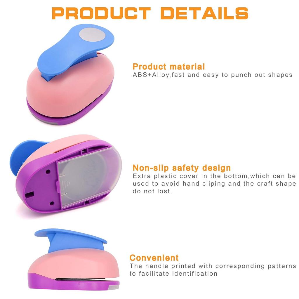 Jeemiter 3 Inch Circle Hole Punch Craft Lever Punch Handmade Paper Punch Candy Color by Random, 3 Inch Circle Cutter