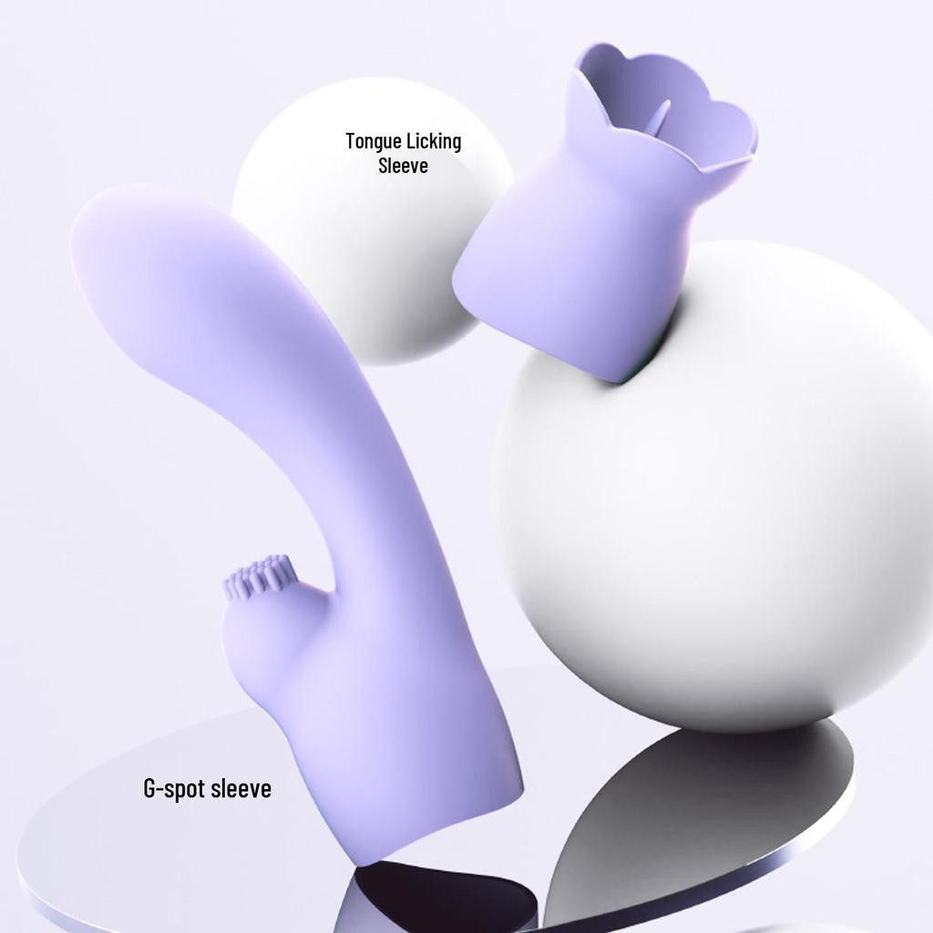 Miji Heart Silicone Vibrator Headgear In Green/Purple - Single Purple Accessory Add-on Gift.