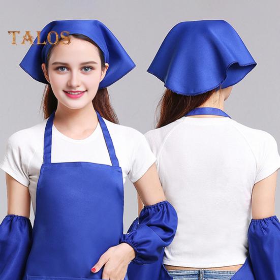 Triangle Head Scarf Women Hair Bandana Waiter Work Headscarf for Kitchen Restaurant Female Chef Cap for Bakers Baristas Cleaners