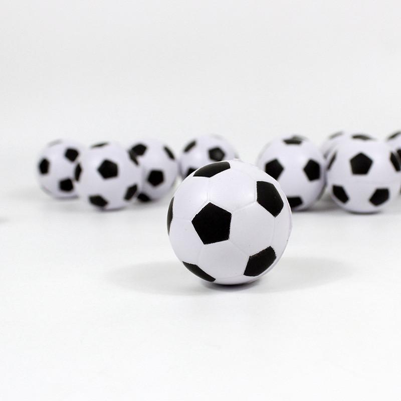 White Mini Toy Soccer Ball For Kids Soft Pu Foam Non-inflatable Solid Sports Ball