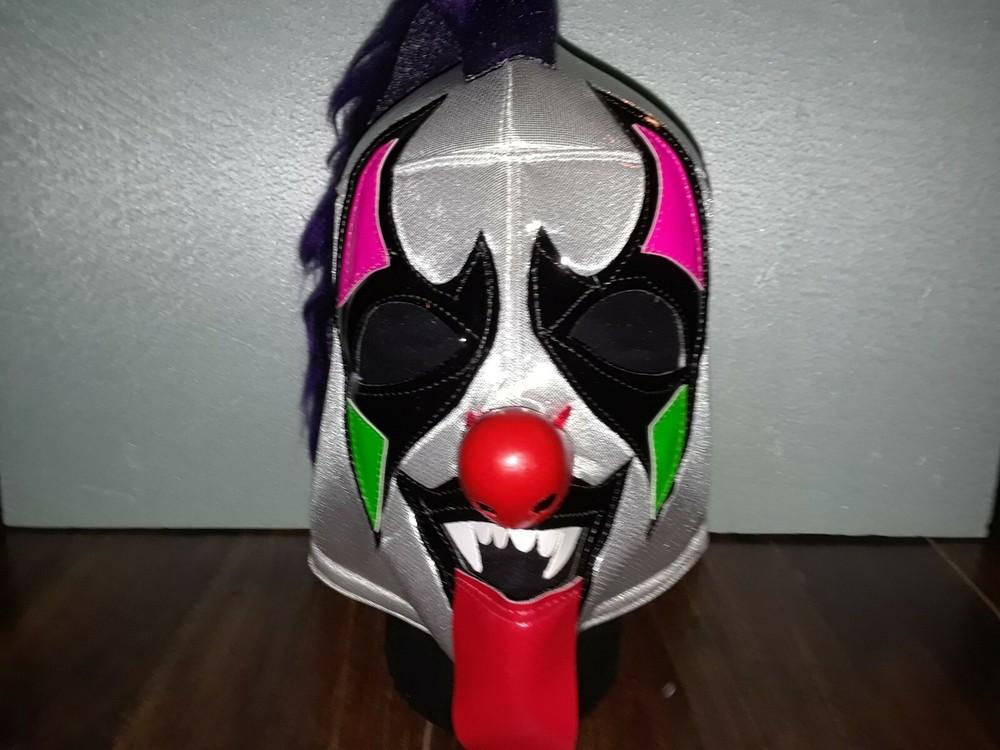 Psycho Clown Lucha Libre Mask - Adult Fit  (Face Mask) Unisex T-Shirt L