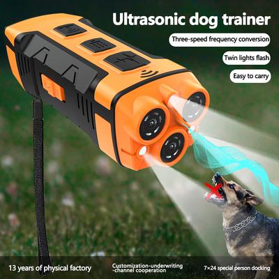 3 In 1 Ultrasonic Dog Repeller Mini Anti-bark Dog Trainer Rechargeable Dog Barking Training Device Dog Repellent with LED Light