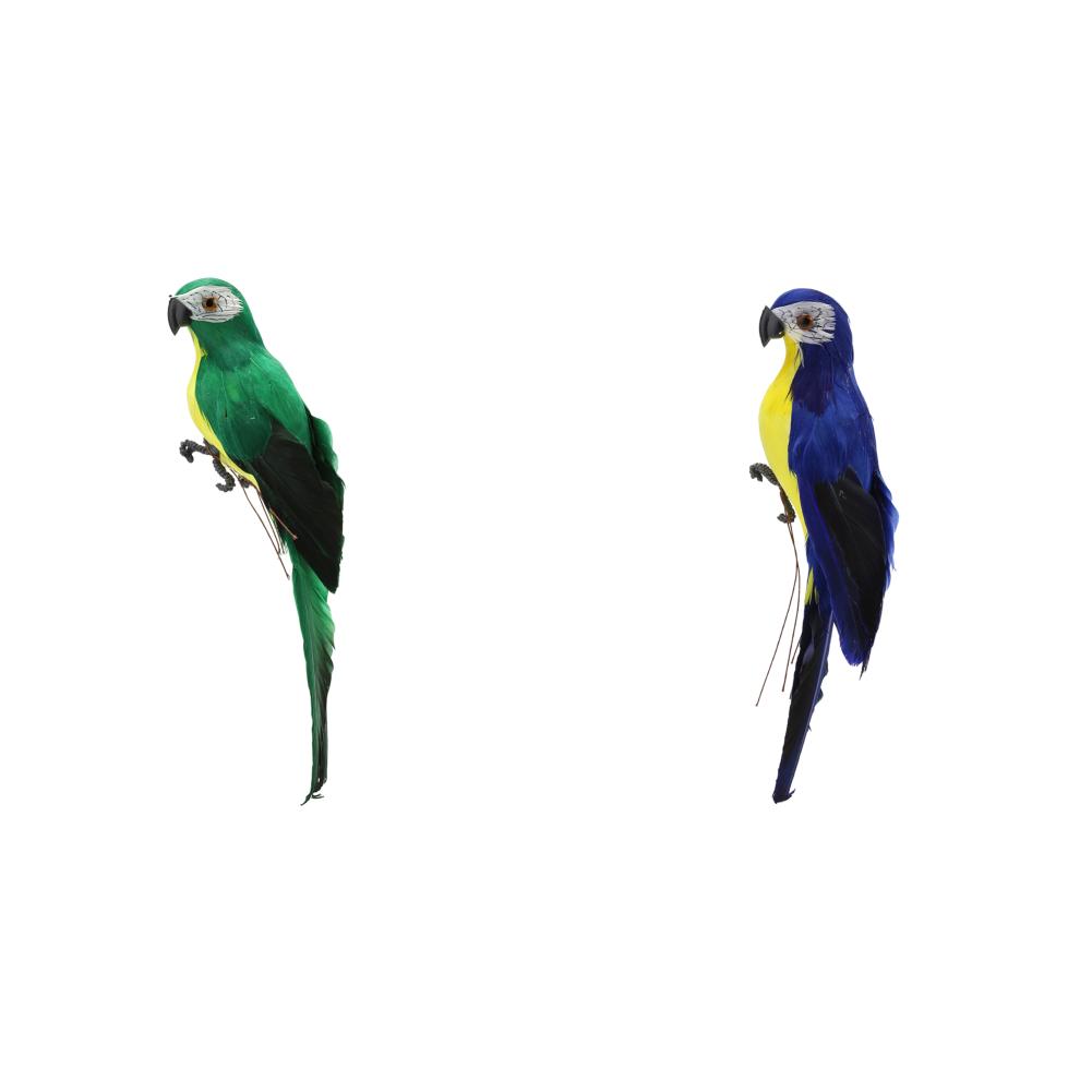 

Искусственная имитация пены птица попугай перо садовая птица реквизит декор (зеленый)