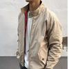 Men's Khaki Harrington G9 Retro Casual Jacket - Spring/Autumn, Stand Collar, Windproof Motorcycle Outerwear