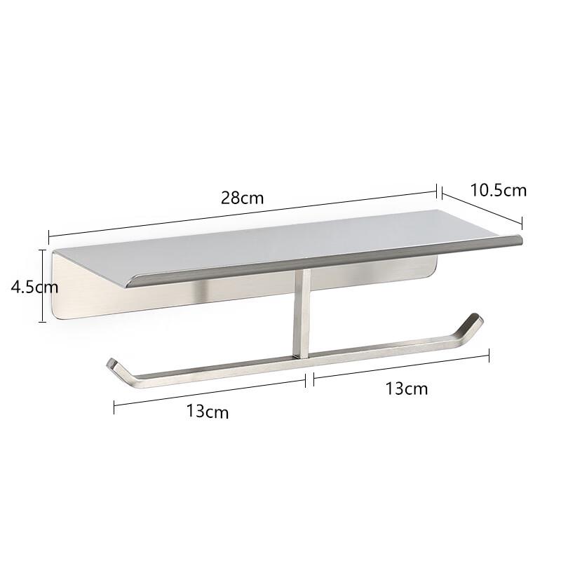 CMAOS 304 Stainless Steel Double Roll Toilet Paper Holder with Phone Shelf