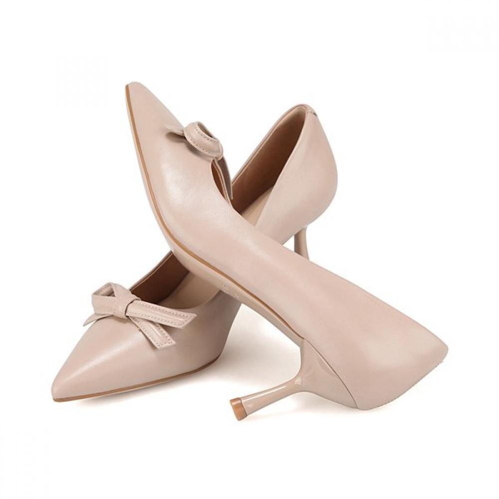 Barbara Lambskin Pointed Toe Ribbon Pumps 6.5cm Bbj221be