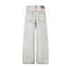 Mens Relaxed Fit Straight Leg Denim Pants Vintage Washed Light Blue Cotton Jeans Casual Wear