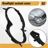Car Front Headlight Lens Cover Trims Strip Headlight Sealing Strip Gasket For Benz W209 CLK 2003-2009