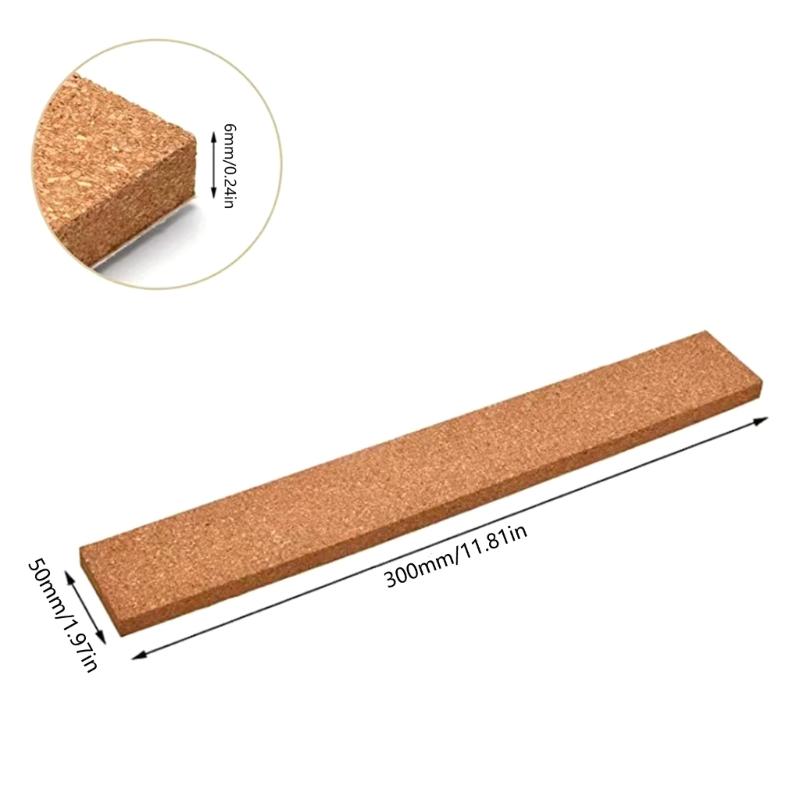 8Pcs Self Adhesive Corkboards for Wall, Long Cork Board Strips Frameless Cork Board Strips for Kitchen Office Display