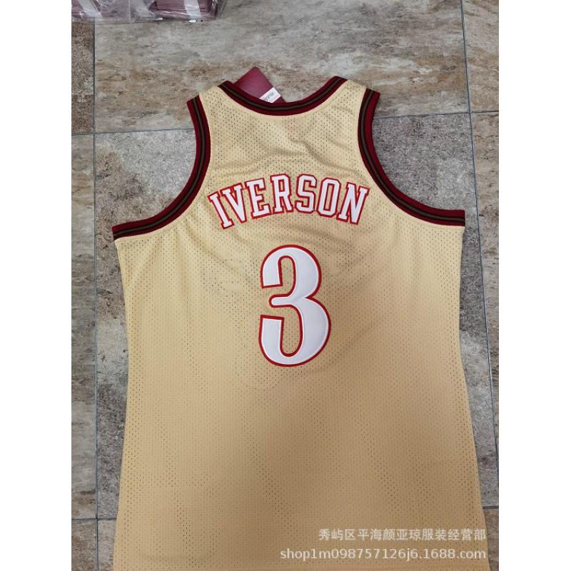 Philadelphia 76ers 3 Allen Iverson Full Embroidered Basketball Jersey Men Women Sportswear