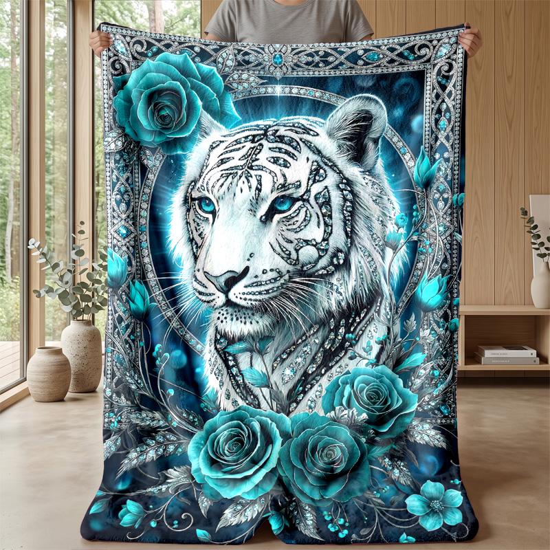Blue Pineapple Pattern blanket Personalized Name Flannel Blanket Soft Cozy Plush Throw for Sofa Bed Lightweight Home Decor