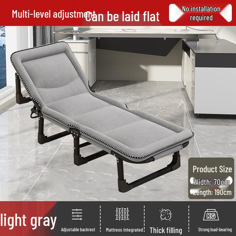 Folding Recliner Bed: Portable Nap Backrest for Single User
