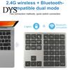 Lightweight Numeric Keypad Wireless Bluetooth-compatible Number Pad 35 Keys Silent Laptop Computer Desktop Numpad Mini Rechargeable Keyboard