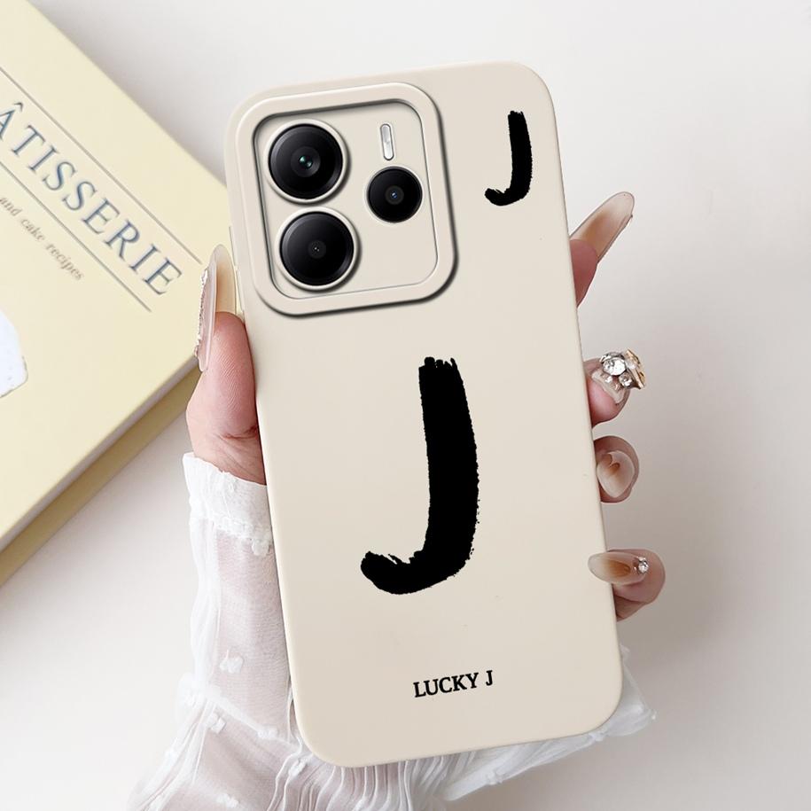 For Xiaomi Redmi Note 14 2025 Case Global Cover Cute Letters Soft Silicone Phone Cases For Redmi Note 14 Europe Note14 5G Fundas