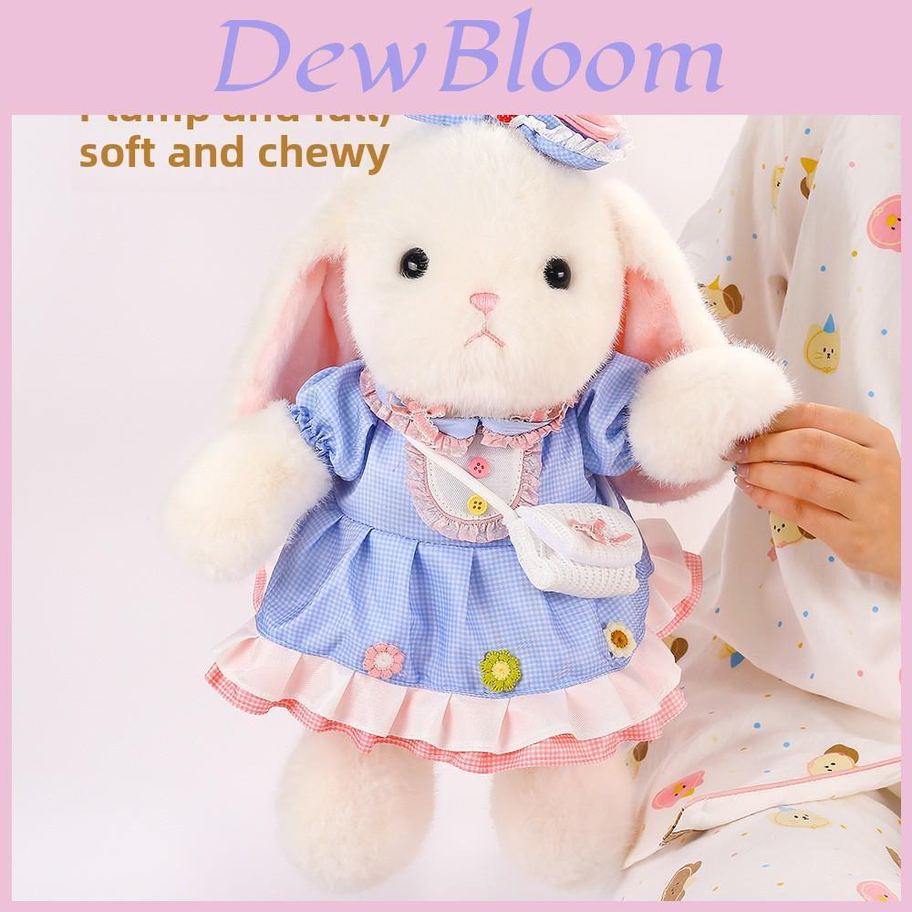 Plush Rabbit Toy With Long Ears And Dress For Kids Gift