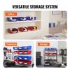 SucceBuy 6/12/24pcs Garage Storage Bin Hanging Stackable Wall Mounted Organizer Bin Stacking Containers for Closet KitchenOffice