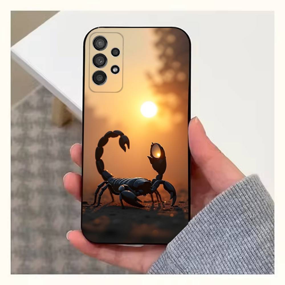 Cool Art Animal Scorpion Phone Case For Samsung S25,S24,S23,S22,S20,S21,S10,Ultra,Plus,Lite,FE,Soft Silicone Black Cover