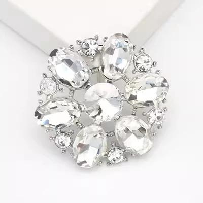 1pcs Luxurious Glass Rhinestone Buttons Fur Coat with Men's and Women's Decor Accessories Hollow Design Metal Sewing Button