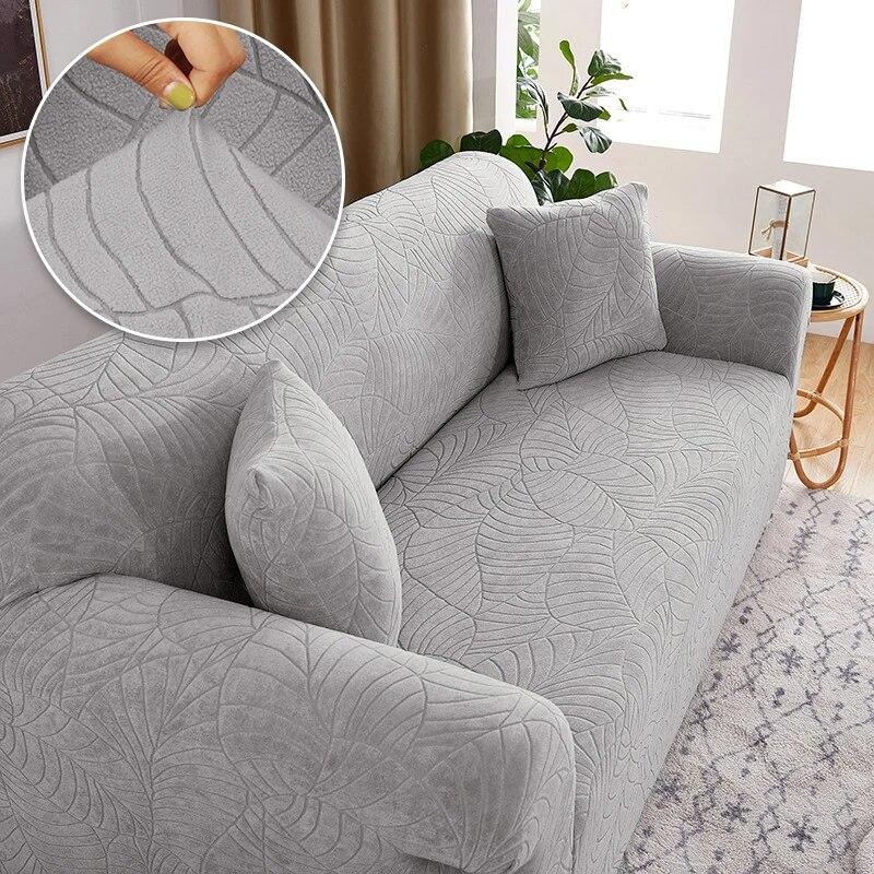 Polar Fleece Elastické žakárové potahy na pohovku Napínací pohovka Potah na křeslo ve tvaru L Potah na pohovku Rohový do obývacího pokoje 1/2/3/4 sedad