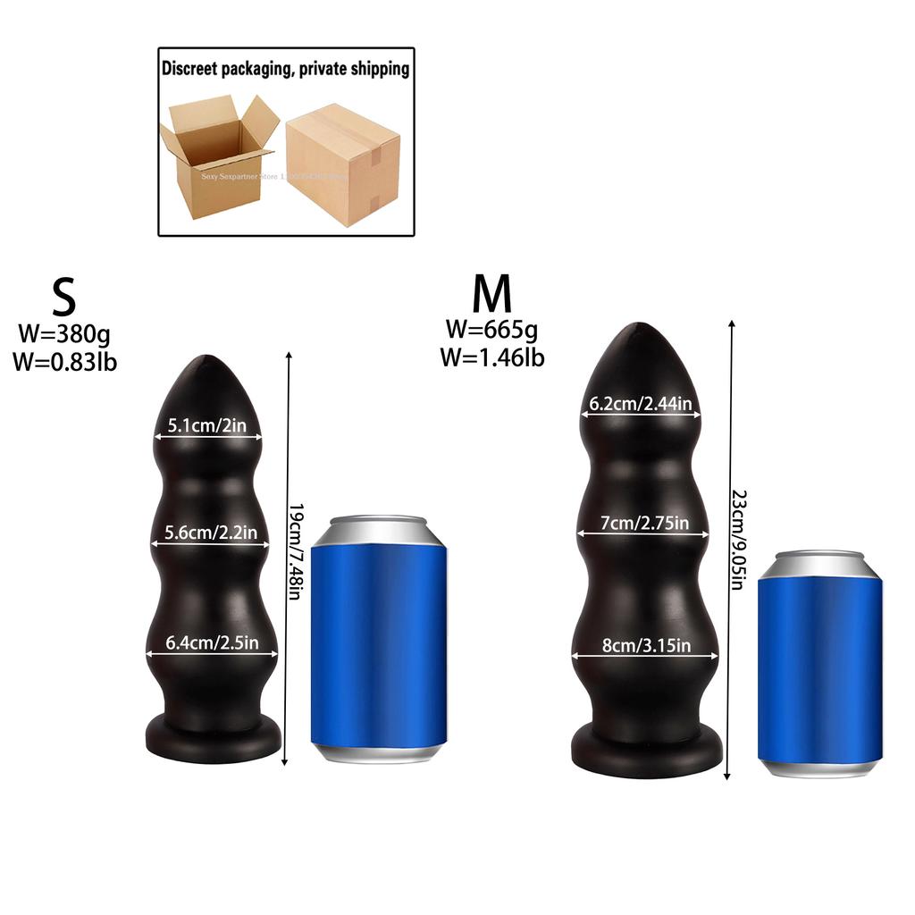 NEW 4 Size Big Huge Anal Beads Butt Plug Smooth Soft Silicone Anal Plug Dilatador Anal Dildo Penetration Anal Toys Big Buttplug