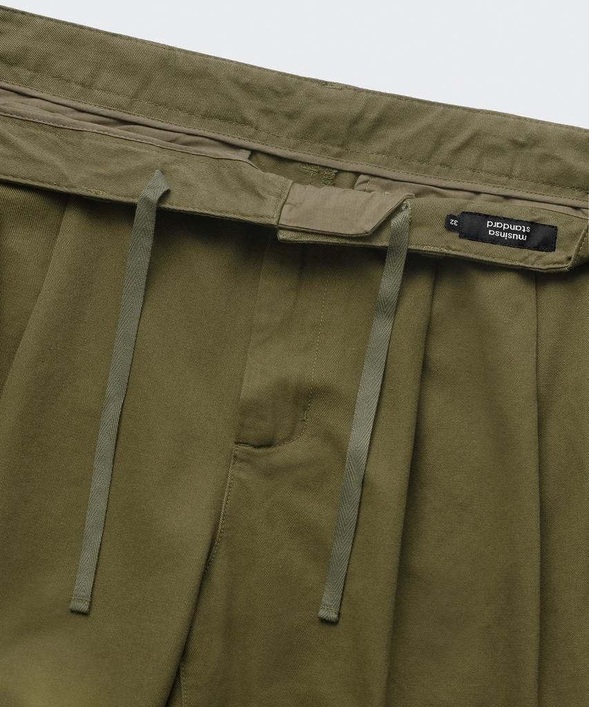 MUSINSA STANDARD Cotton Wide Balloon Pants [Olive Green]