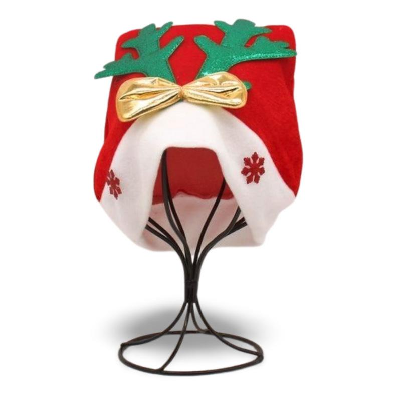 Antlers Bow Christmas Hat For Festival Scene Snowman Hat Atmosphere Venue Decoration Prop Hat